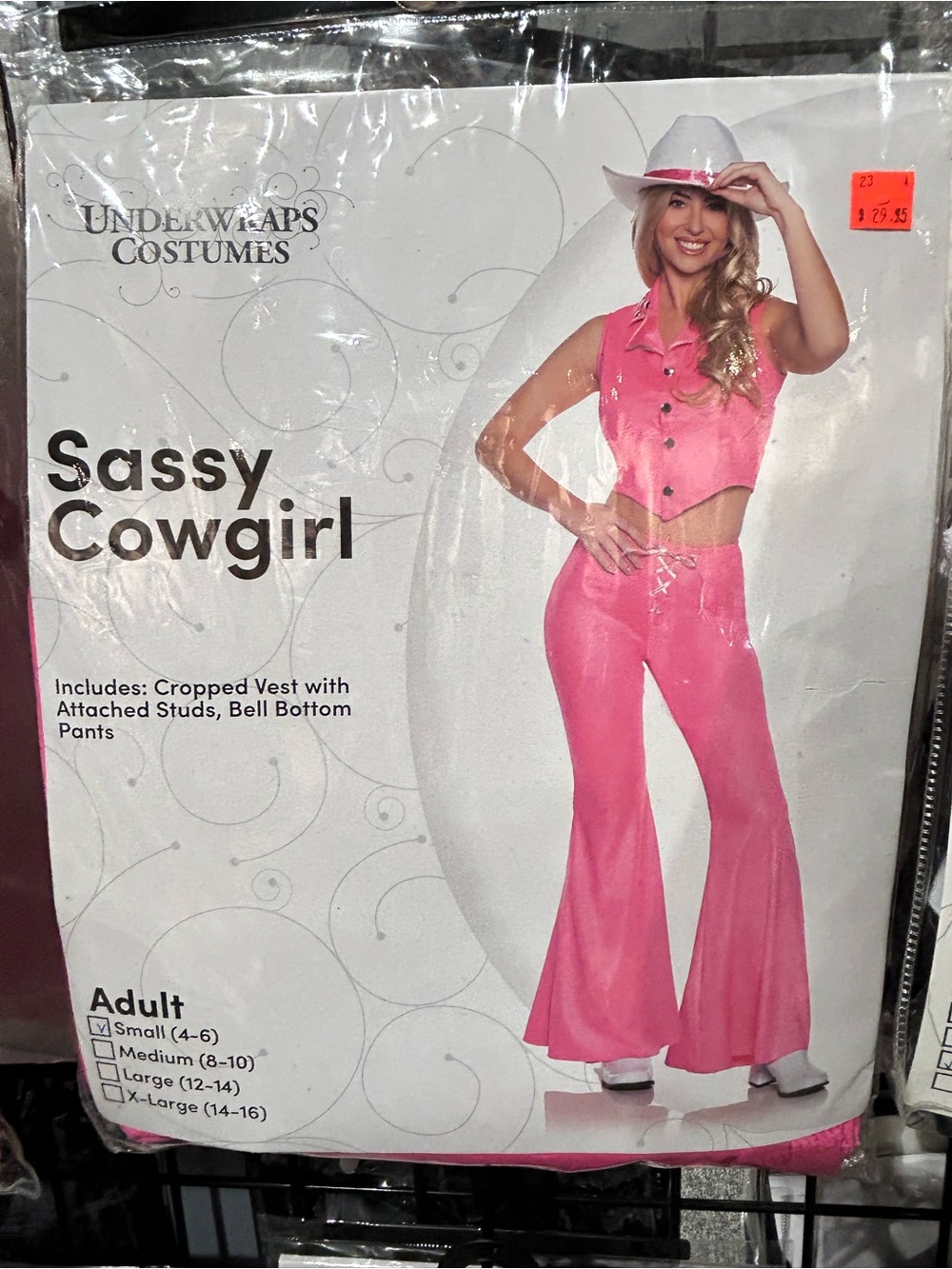Sassy Cowgirl Pink Bell-Bottom Set - Cropped Vest & Flare Pants